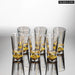 Clear Glass Liquor Cup Set with Graduated Line and Holder