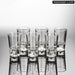 Clear Glass Liquor Cup Set with Graduated Line and Holder