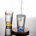 Clear Glass Liquor Cup Set with Graduated Line and Holder