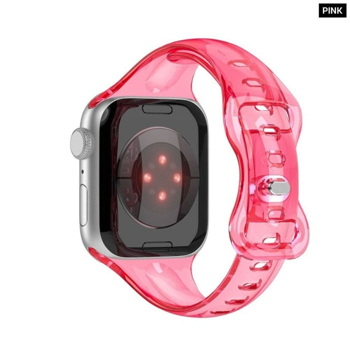 Clear Rubber Slim Transparent Strap for Apple Watch