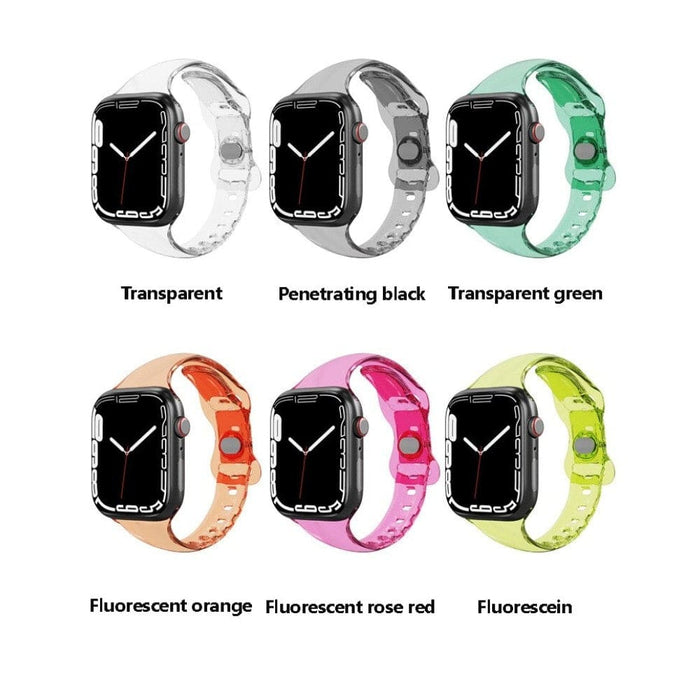 Clear Rubber Slim Transparent Strap for Apple Watch