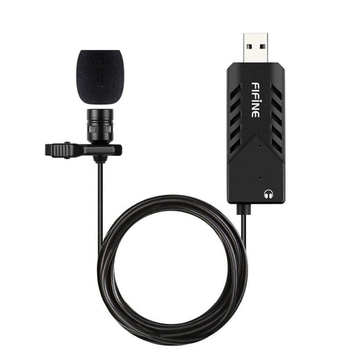 Usb Clip - on Cardioid Condenser Mic With Sound Card