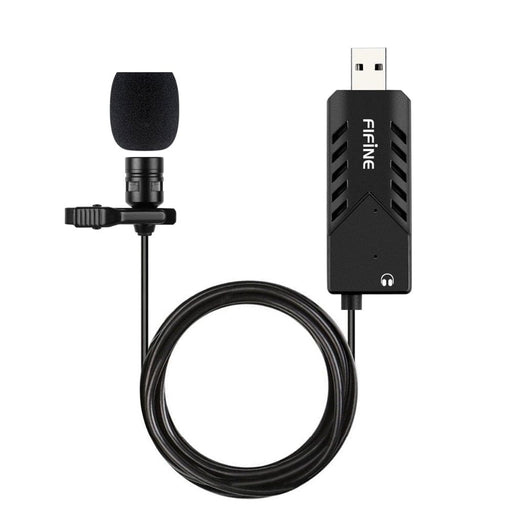 Usb Clip-on Cardioid Condenser Mic with Sound Card