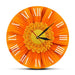 Close-up of Beautiful Orange Gerber Deorative Clock