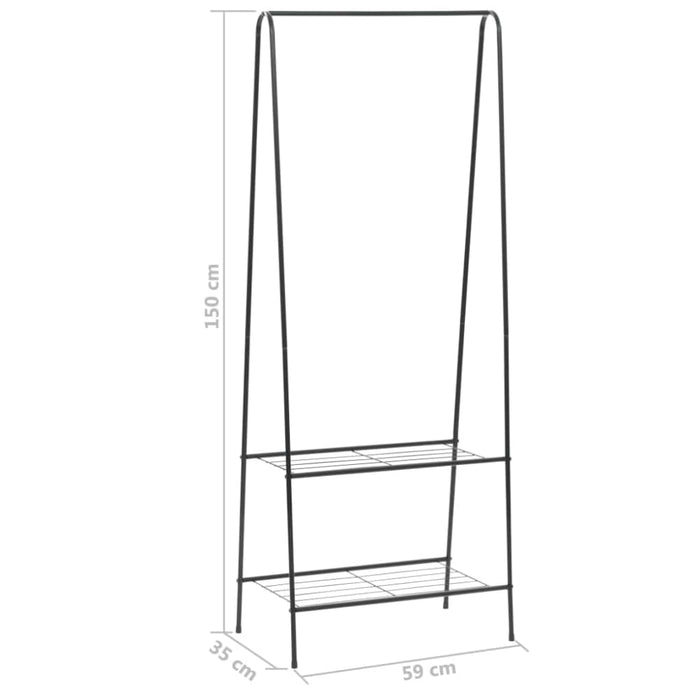Clothes Rack 59x35x150 Cm Black Xalixa