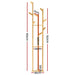 Clothes Rack Coat Stand 165cm 9 Hooks Tree Shelf Bamboo