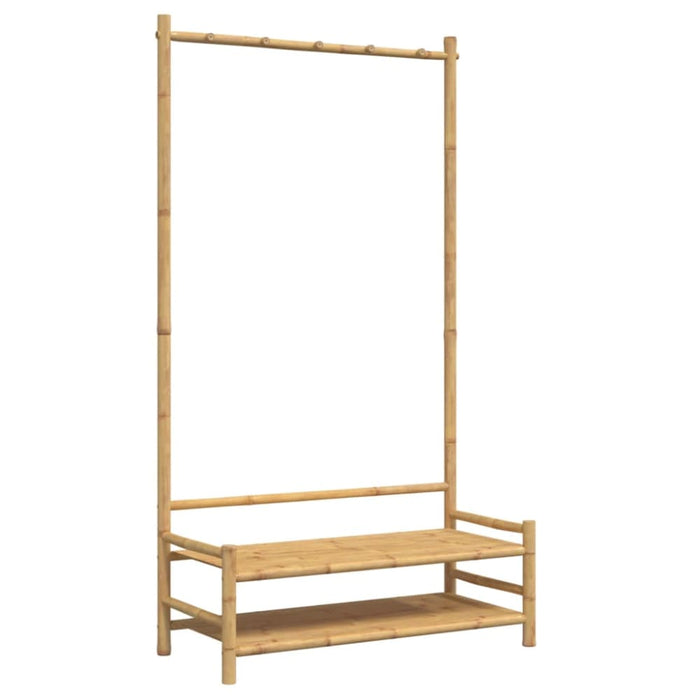 Clothes Rack With Shelves 103x40x183 Cm Bamboo Tlnbtx