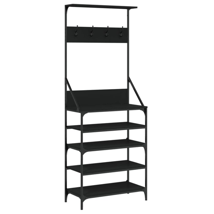 Clothes Rack with Shoe Storage Black 70x34x184 Cm Ntinix