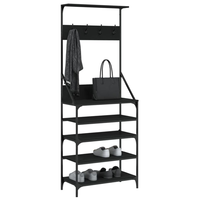 Clothes Rack with Shoe Storage Black 70x34x184 Cm Ntinix