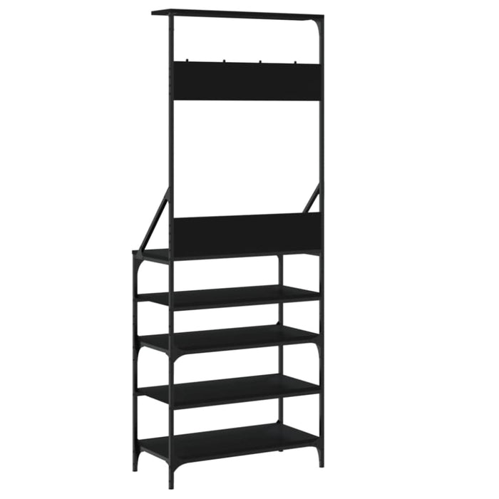 Clothes Rack with Shoe Storage Black 70x34x184 Cm Ntinix