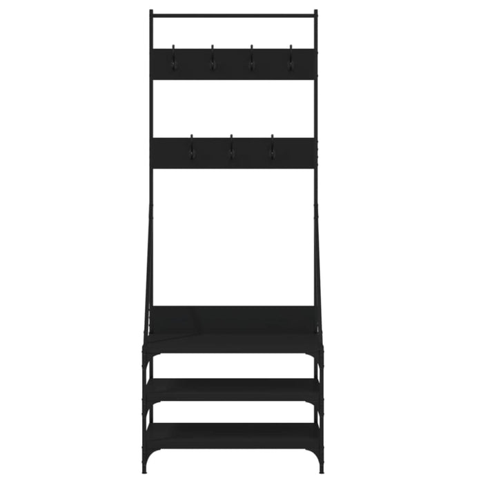 Clothes Rack with Shoe Storage Black 70x40x184 Cm Ntinax