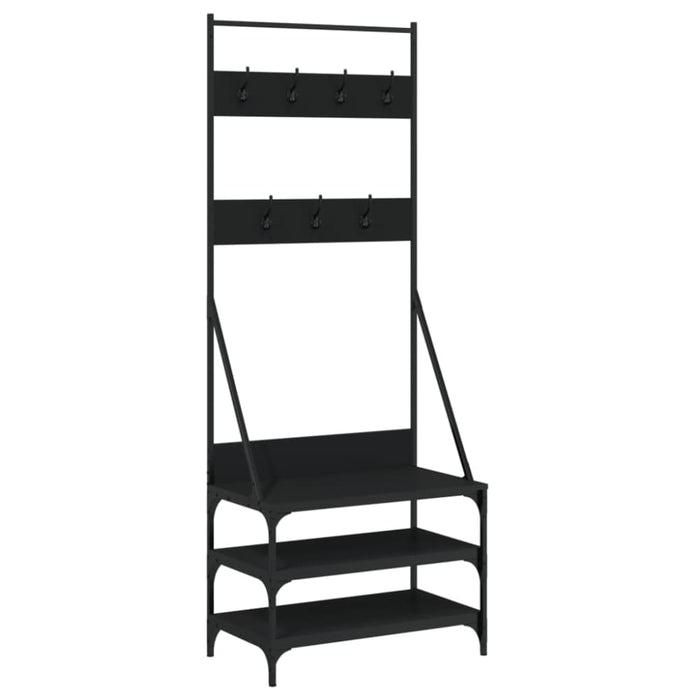 Clothes Rack with Shoe Storage Black 70x40x184 Cm Ntinax