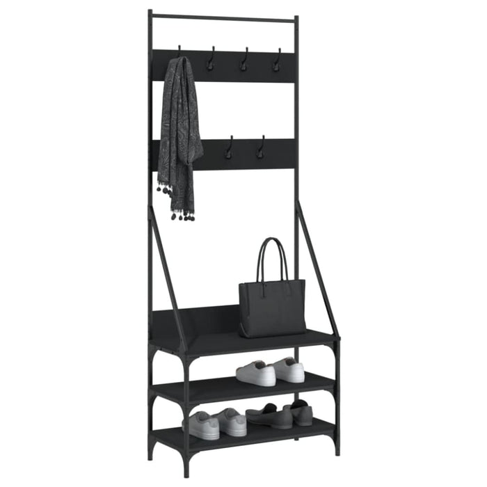 Clothes Rack with Shoe Storage Black 72x34x184 Cm Ntinxi