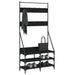 Clothes Rack with Shoe Storage Black 90x34x184 Cm Ntintx