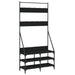 Clothes Rack with Shoe Storage Black 90x34x184 Cm Ntintx