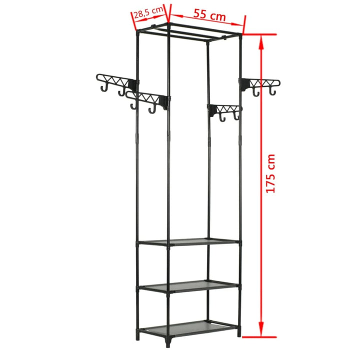 Clothes Rack Steel and Non-woven Fabric 55x28.5x175 Cm