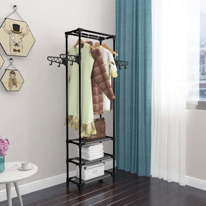 Clothes Rack Steel and Non-woven Fabric 55x28.5x175 Cm