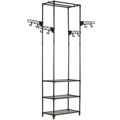 Clothes Rack Steel and Non-woven Fabric 55x28.5x175 Cm