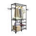 Clothes Rack Steel and Non-woven Fabric 87x44x158 Cm Black