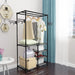 Clothes Rack Steel and Non-woven Fabric 87x44x158 Cm Black
