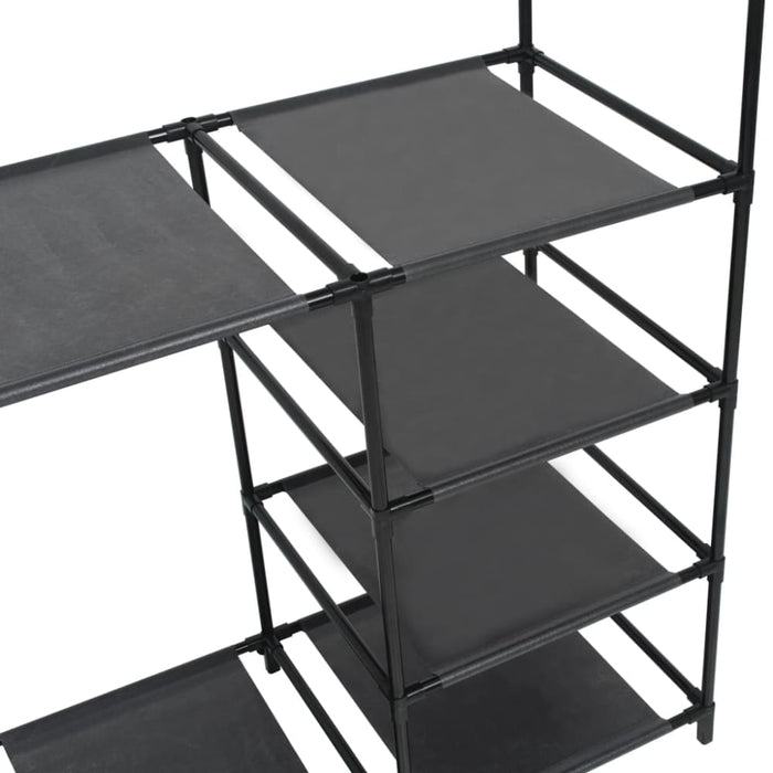 Clothes Rack Steel and Non-woven Fabric 87x44x158 Cm Black