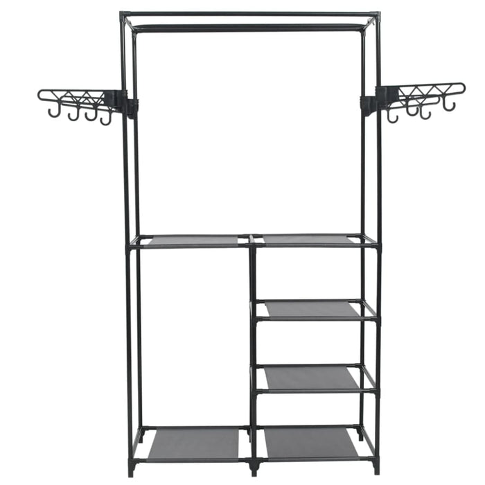 Clothes Rack Steel and Non-woven Fabric 87x44x158 Cm Black