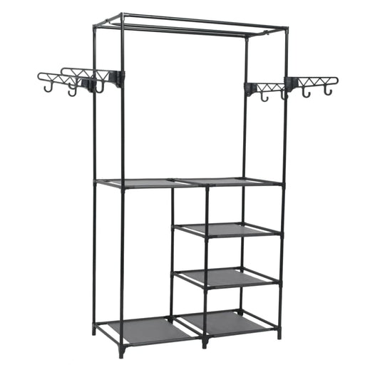 Clothes Rack Steel and Non-woven Fabric 87x44x158 Cm Black