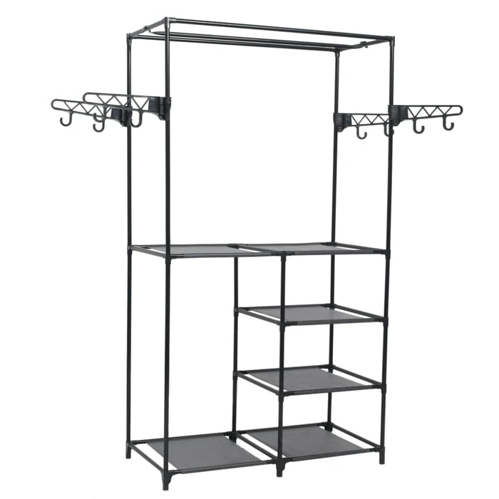 Clothes Rack Steel and Non-woven Fabric 87x44x158 Cm Black
