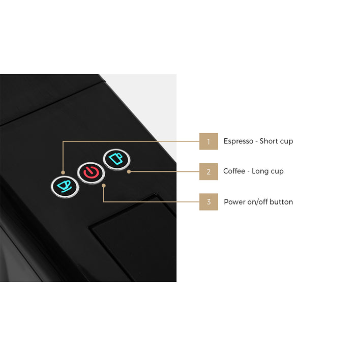 Capsule Coffee Machine 19 Bar 3In1 Nespresso Dolce-Gusto Maker Black