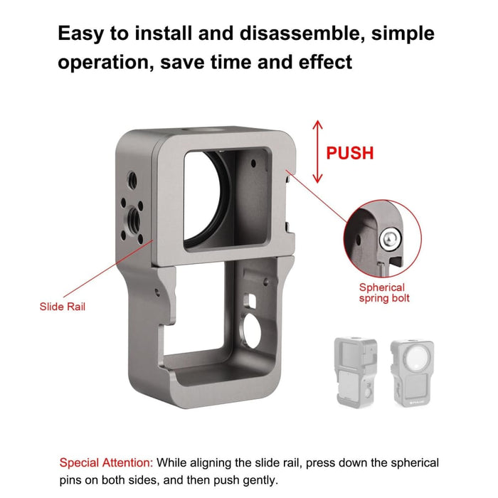 Cnc Aluminum Alloy Cage for Dji Action 2