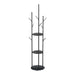 Coat Rack Clothes Stand 8 Hook Organizer Black