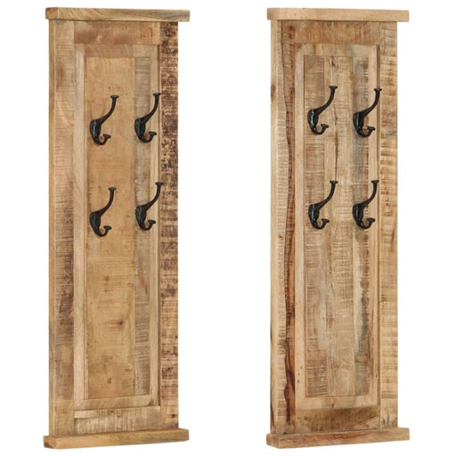 Coat Racks 2 Pcs Solid Wood Mango 38x100 Cm Ttinpt