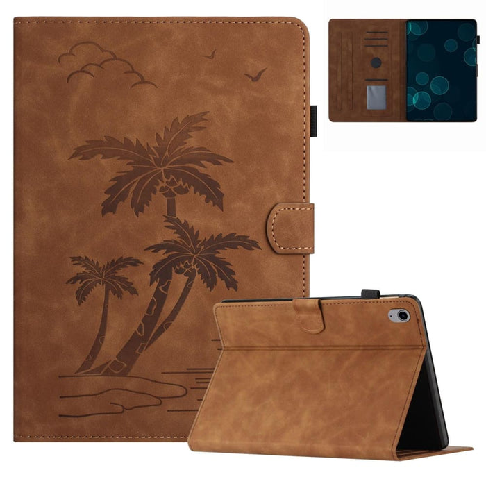 Coconut Tree Embossed Smart Leather Tablet Case