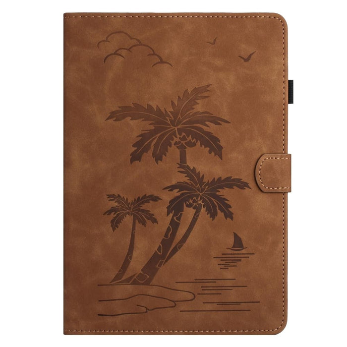 Coconut Tree Embossed Smart Leather Tablet Case