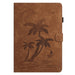 Coconut Tree Embossed Smart Leather Tablet Case