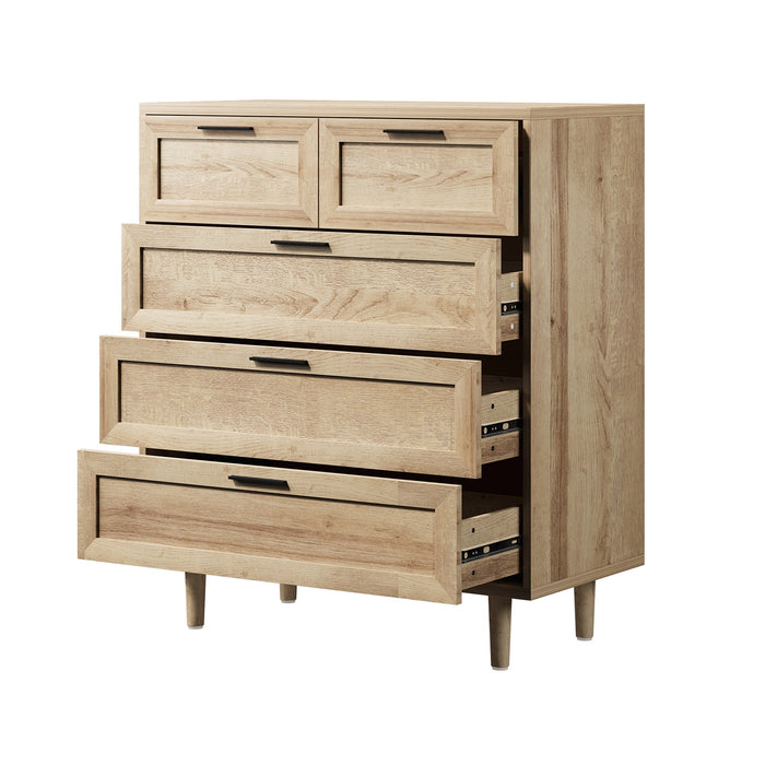 5 Chest Of Drawers And 2 Bedside Tables Nightstands Bedroom Set