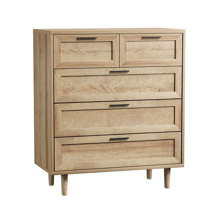 5 Chest Of Drawers And 2 Bedside Tables Nightstand Bedroom Set Natural