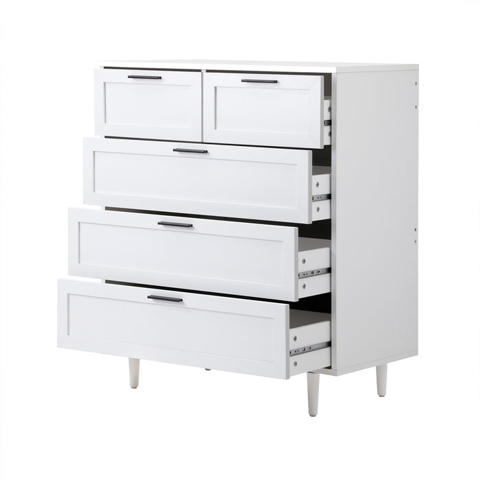 5 Chest Of Drawers And 2 Bedside Tables Dressers Bedroom Set White