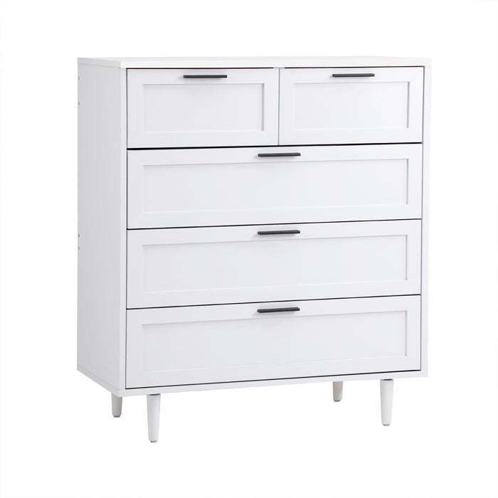 5 Chest Of Drawers And 2 Bedside Tables Nightstand Bedroom Set White