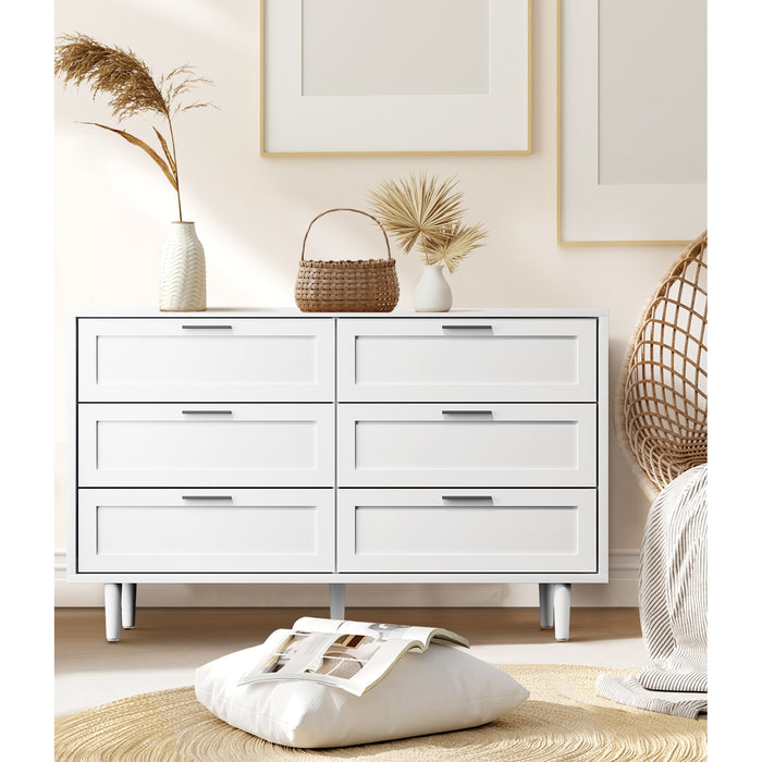 6 Chest Of Drawers And 2 Bedside Tables Dressers Bedroom Set White