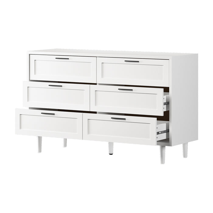 6 Chest Of Drawers And 2 Bedside Tables Dressers Bedroom Set White