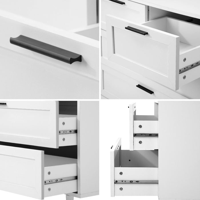 7 Chest Of Drawers And 2 Bedside Tables Nightstand Bedroom Set White