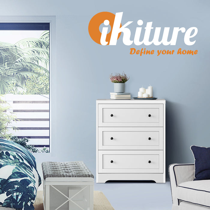 3 Chest Of Drawers Tallboy Cabinet Bedside Table Hamptons Furniture