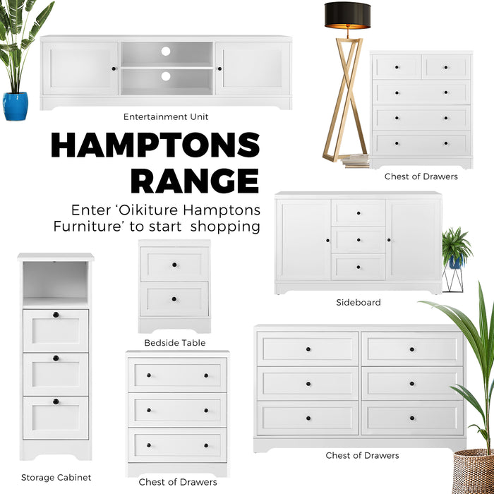 3 Chest Of Drawers Tallboy Cabinet Bedside Table Hamptons Furniture