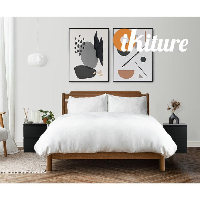 6 Chest Of Drawers And Bedside Table Cabinet Bedroom Set Black