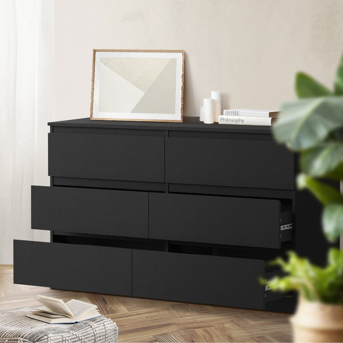 6 Chest Of Drawers And 2 Bedside Tables Cabinet Bedroom Set