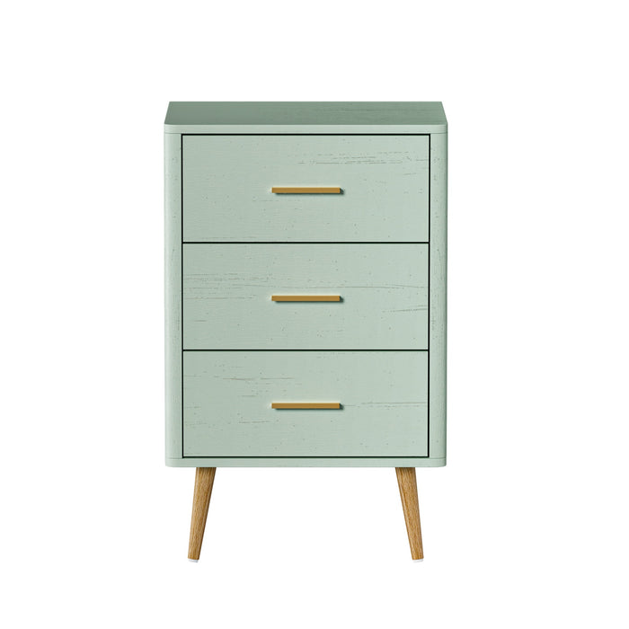 3 Chest Of Drawers Dresser Tallboy Storage Cabinet Green