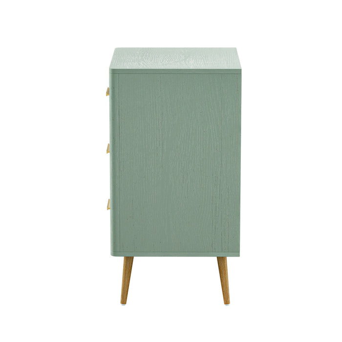 3 Chest Of Drawers Dresser Tallboy Storage Cabinet Green