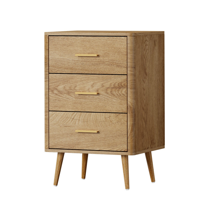 3 Chest Of Drawers Dresser Tallboy Storage Cabinet Natural