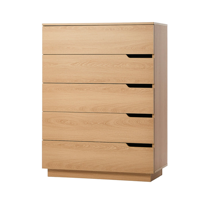 5 Chest Of Drawers Dresser Tallboy Storage Cabinet Bedroom Natural